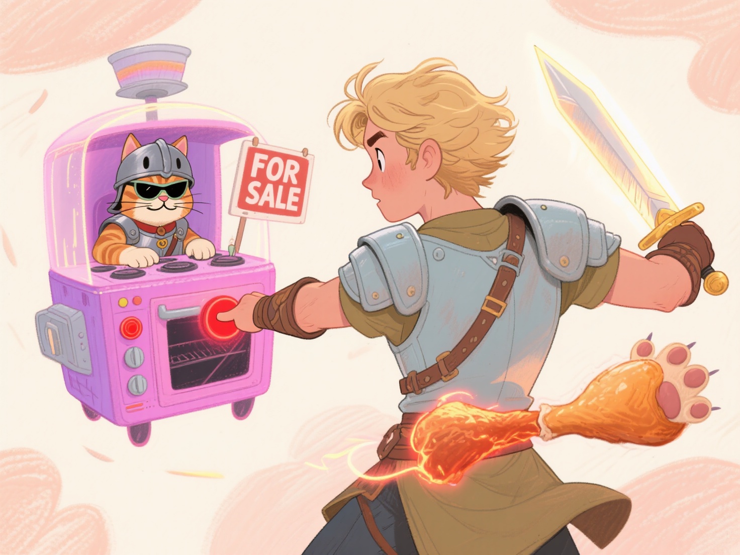 Flying Furnace, Chicken Sword, and Nemesis Cat - Ancient Wars: Caesar