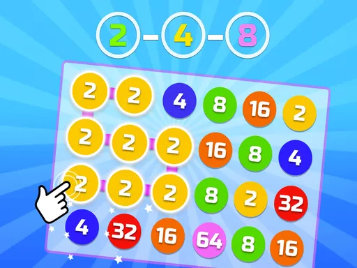 2-4-8 : link identical numbers - game thumbnail image