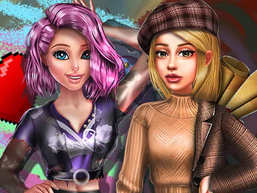 2022 Dark Academia to eGirl Dress Up - game thumbnail image