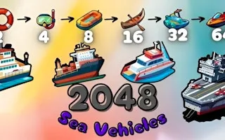 2048 Sea Vehicles - game thumbnail image