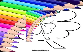 4 Leaf Clover Coloring Page - game thumbnail image