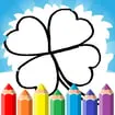 4 Leaf Clover Coloring Page game thumbnail image