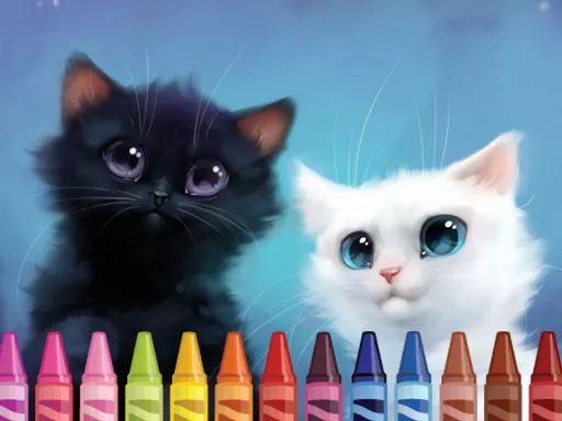 4GameGround - Kittens Coloring - game thumbnail image