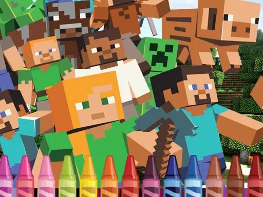 4GameGround - Minecraft Coloring - game thumbnail image