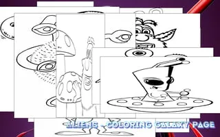 Aliens - Coloring Galaxy Page - game thumbnail image