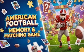 American Football Memory & Matching Game - game thumbnail image