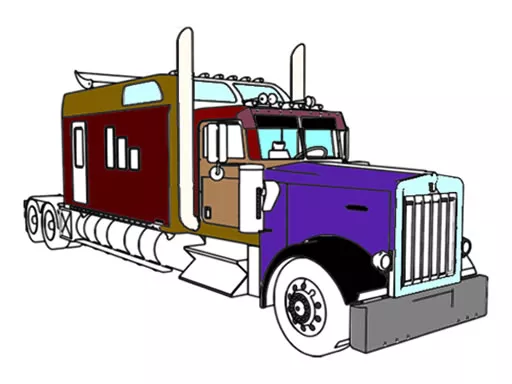 American Trucks Coloring - game thumbnail image