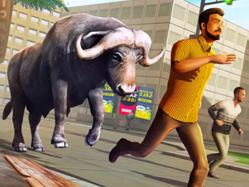 Angry Bull Attack Wild Hunt Simulator - game thumbnail image
