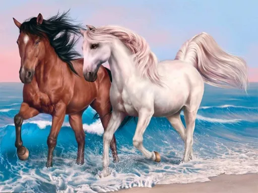 Animals Jigsaw Puzzle Horses - game thumbnail image