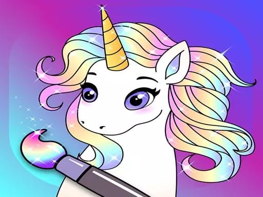 Animated Glitter Coloring Book - My Little Unicorn - game thumbnail image