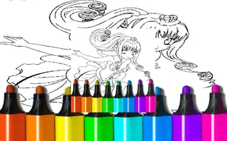 Anime Blue Mermaid Coloring - game thumbnail image