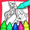 Anime Blue Mermaid Coloring game thumbnail image