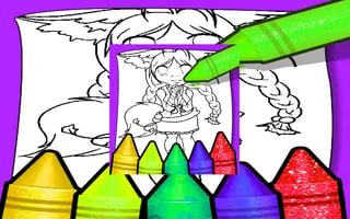 Anime Fox Girl Cute Coloring Pages - game thumbnail image