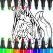 Anime Fox Girl Cute Coloring Pages game thumbnail image