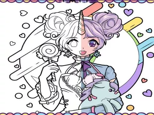Anime Girls Coloring Book: Pop Manga Coloring - game thumbnail image