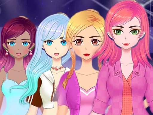 anime girls dress up and makeup game - game thumbnail image
