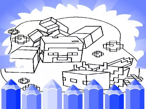 Axolotl Minecraft Coloring Pages - game thumbnail image