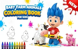 Baby Farm Animals Coloring Book for Kids - game thumbnail image