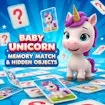 Baby Unicorn Memory Match & Hidden Objects game thumbnail image