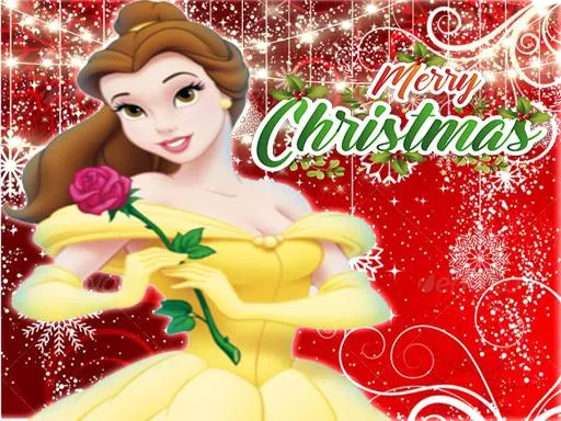 Belle Princess Christmas Sweater Dress Up - game thumbnail image