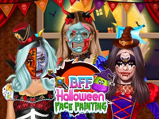 BFF Halloween Face Painting - game thumbnail image