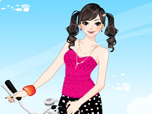 Bicycle Girl Dressup - game thumbnail image