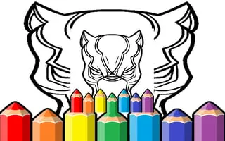 Black Panther Mask Coloring Pages - game thumbnail image