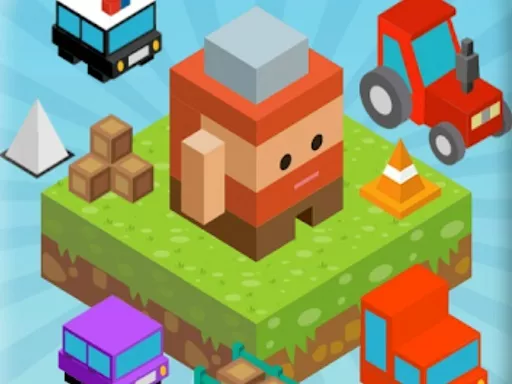 Blocky Fun Roads - game thumbnail image