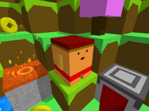 Blocky Rush Downhill - game thumbnail image