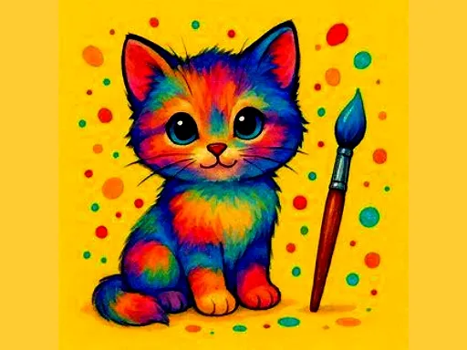 BTS Cute Kitty Coloring - game thumbnail image