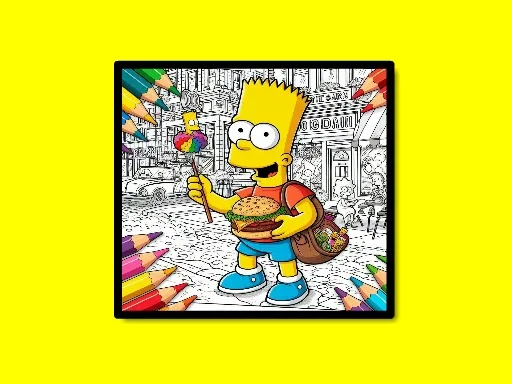 BTS Simpsons Coloring Book game thumbnail image