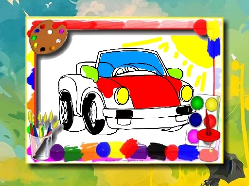 Cartoon Cars Coloring Book - game thumbnail image