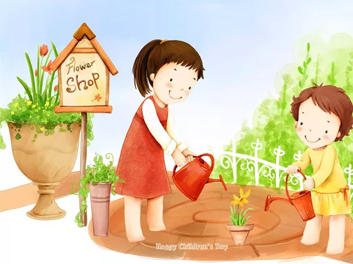 Cartoon Childrens Day Puzzle - game thumbnail image