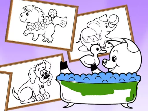 Cartoon Coloring for Kids Animals - game thumbnail image