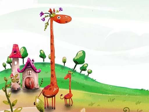 Cartoon Giraffe Puzzle - game thumbnail image