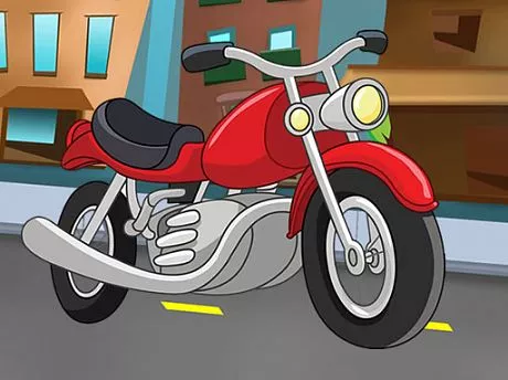 Cartoon Motorbike Jigsaw - game thumbnail image