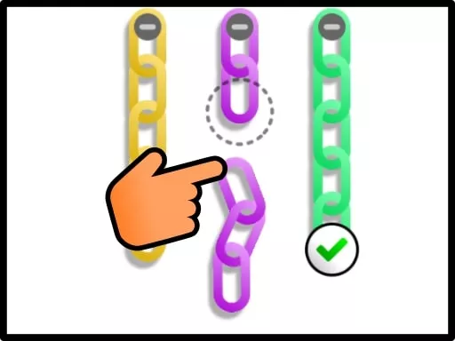 chain color sort - game thumbnail image