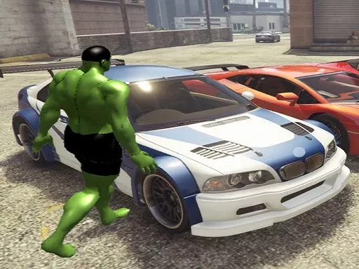Chained Car vs Hulk Game - game thumbnail image