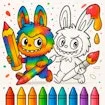 Chibi Labubu Coloring Book for Kids game thumbnail image