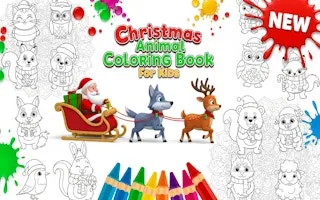 Christmas Animal Coloring Book for Kids - game thumbnail image