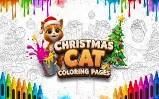 Christmas Cat Coloring Pages - game thumbnail image