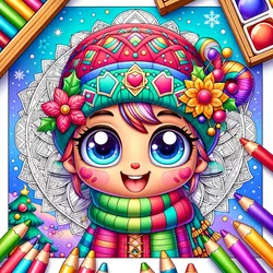 Christmas Mandala Coloring Book - game thumbnail image