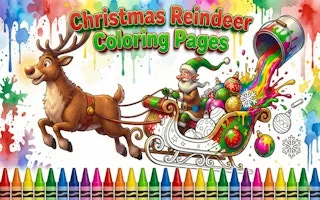 Christmas Reindeer Coloring Pages - game thumbnail image