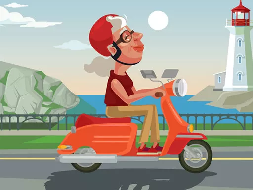 City Scooter Ride Coloring - game thumbnail image