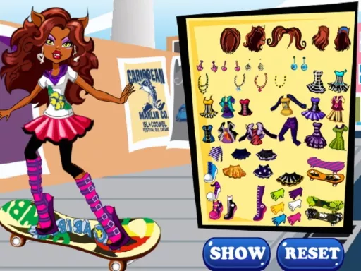 Clawdeen skates - game thumbnail image