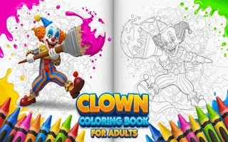 Clown Coloring Book for Adults - game thumbnail image