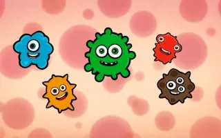 Colored Microbes Rows - game thumbnail image