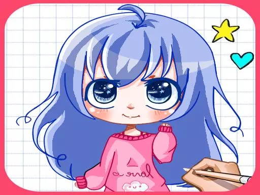 coloring book anime girls and boys - Play Game - game thumbnail image