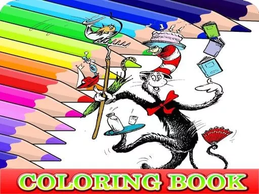 Coloring Book for Cat In The Hat - game thumbnail image