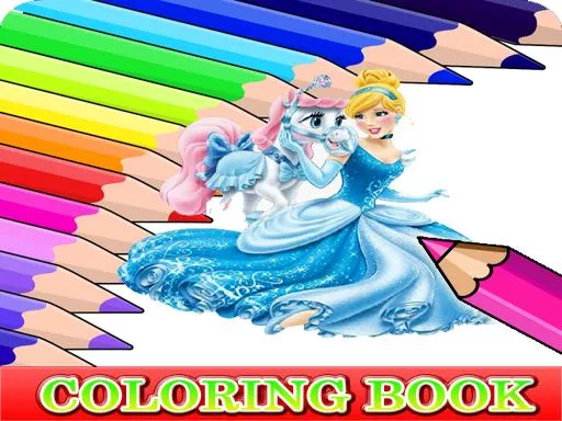 Coloring Book for Cinderella - game thumbnail image